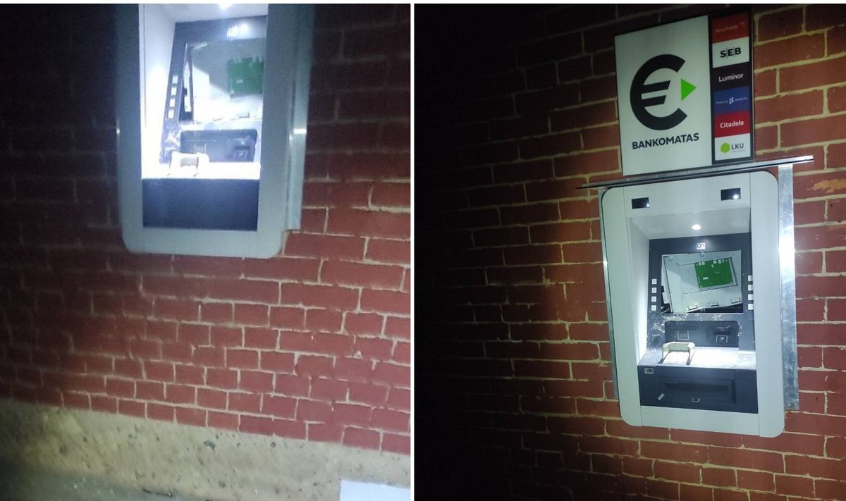 В Игналинском районе пограничники задержали мужчину, пытавшегося взломать банкомат