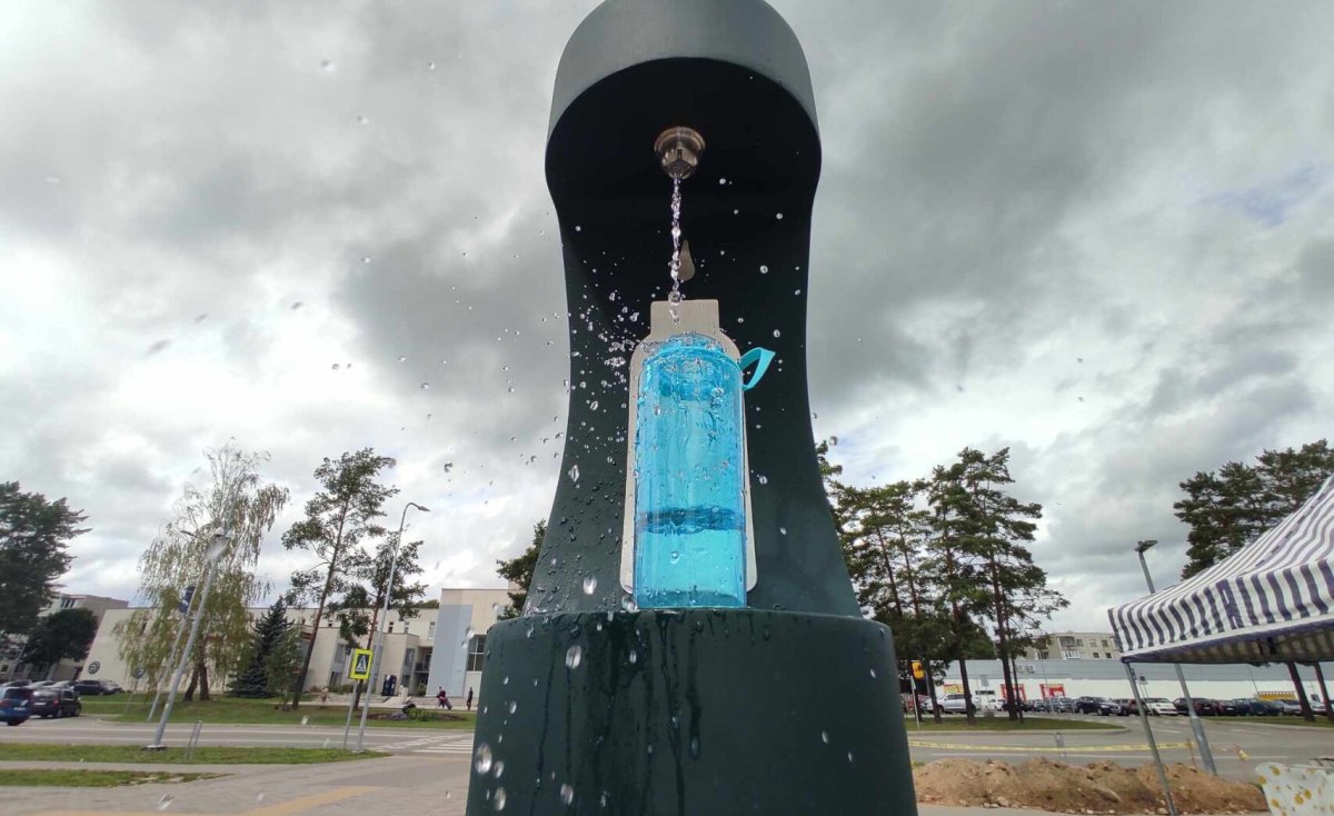 В Висагинасе установлены 4 фонтанчика с питьевой водой