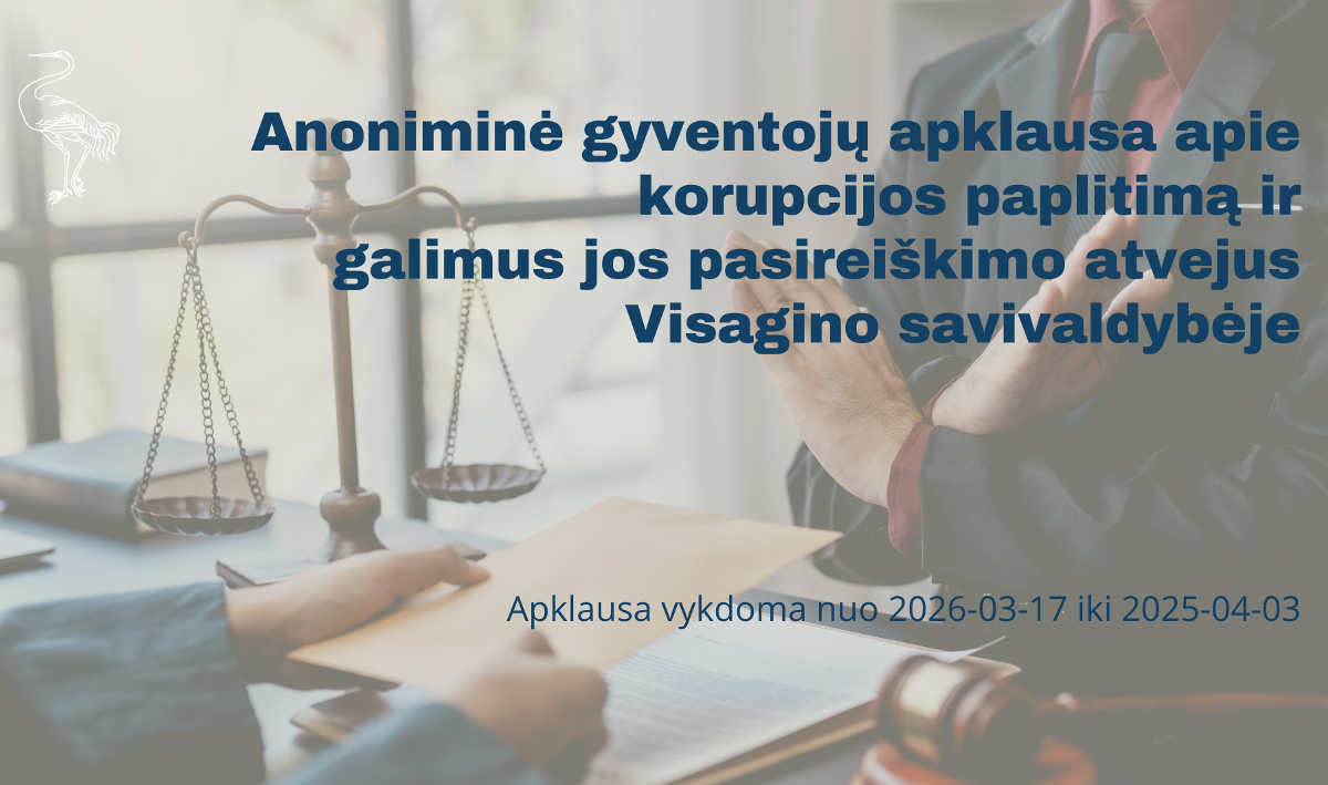 Администрация Висагинского самоуправления просит жителей поучаствовать в анонимном опросе