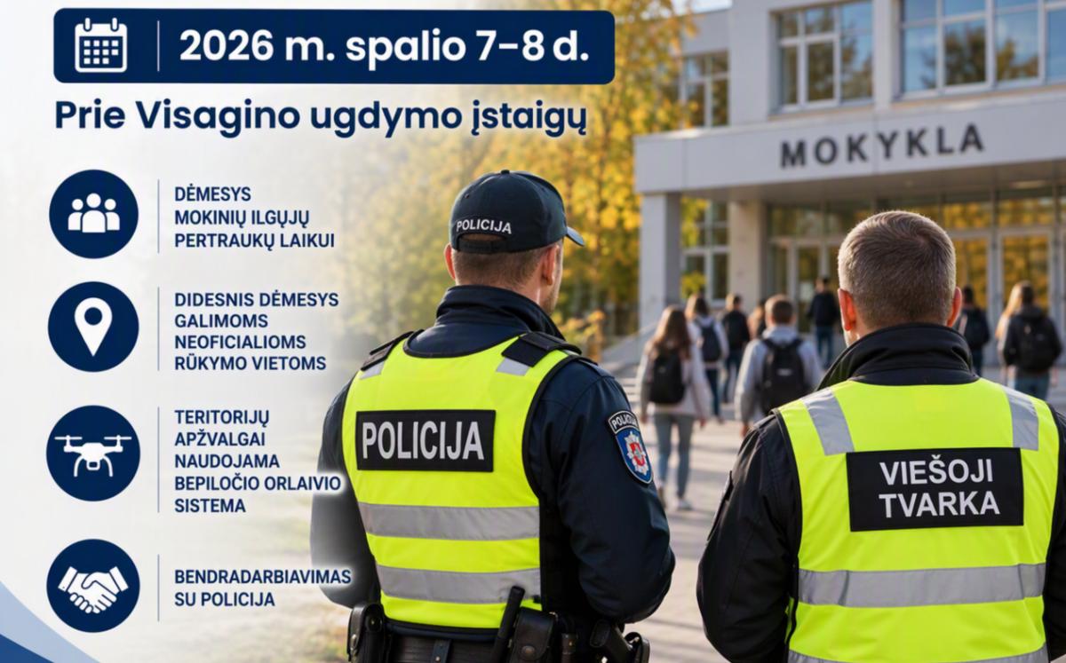 Prevencinė akcija prie Visagino švietimo įstaigų